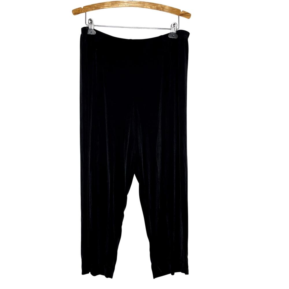 Hearts of Palm Size XL Slinky Pants Black Travel Friendly Straight Leg Career